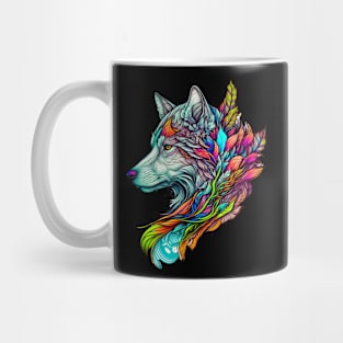 Colorful Wolf Mug